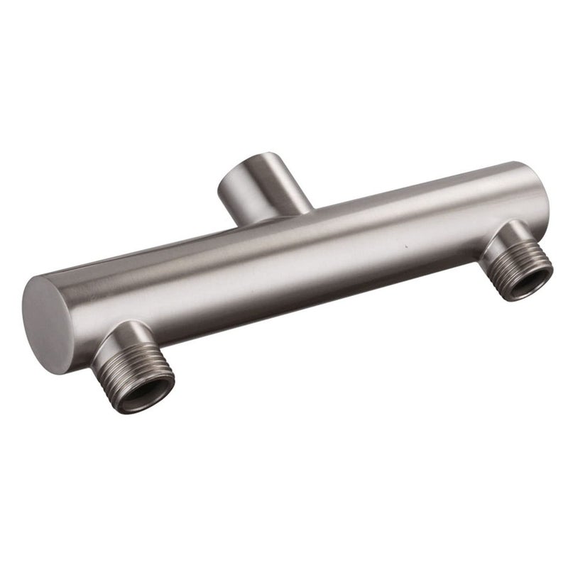 AZOS Double Outlet Shower Manifold Brushed Nickel, Suitable for Dual Sprayer Showering System, Can Connect Two Showerheads - Double Enjoyment - Image 1